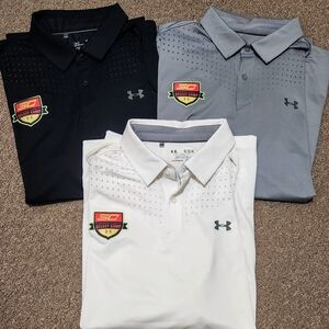 NBA Steph Curry Camp Under Armour Men's Polo Shirt - Black, White, Gray